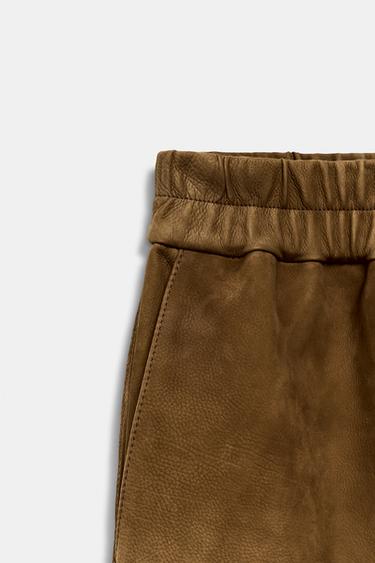 FALDA PIEL ANTE ZW COLLECTION LIMITED EDITION - Toffe de Zara