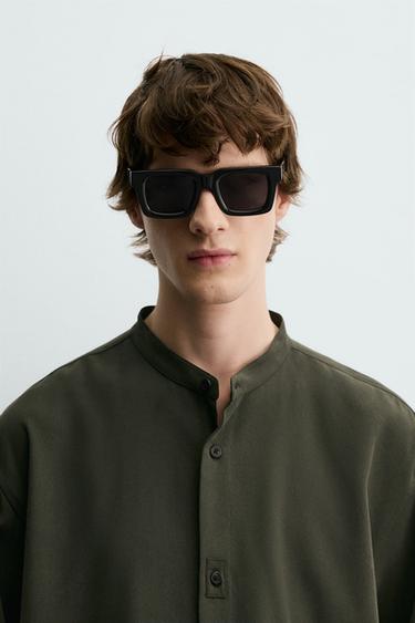 RECTANGULAR SUNGLASSES - Black by Zara - Image 0