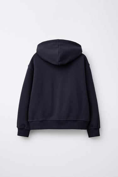 SWEAT ZIPPÉ OURS BRODÉ - Bleu de Zara - Image 1