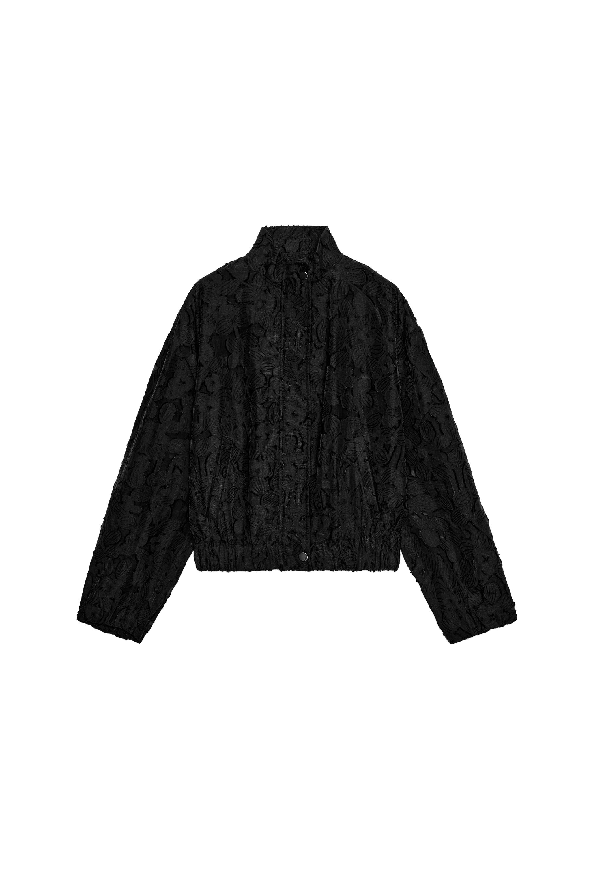 BURNOUT BOMBER JACKET - Black | ZARA United States