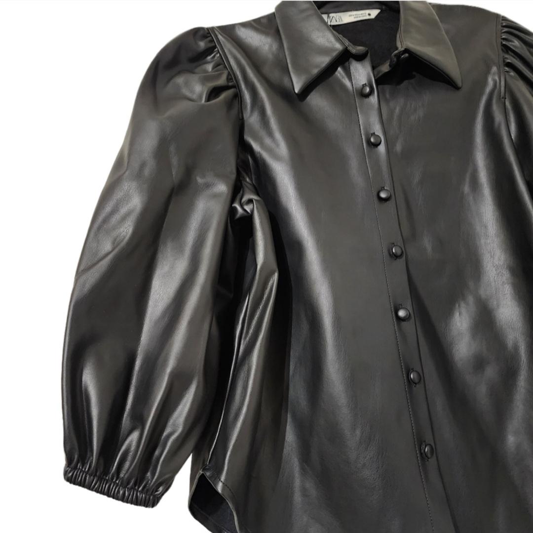 FAUX LEATHER SHIRT - Image 3