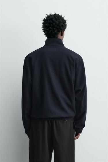 REVERSIBLE WOOL - CASHMERE BOMBER JACKET - Dark navy by Zara - Image 2