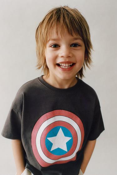 Zara CAPTAIN AMERICA © MARVEL PRINT T-SHIRT - Anthracite grey