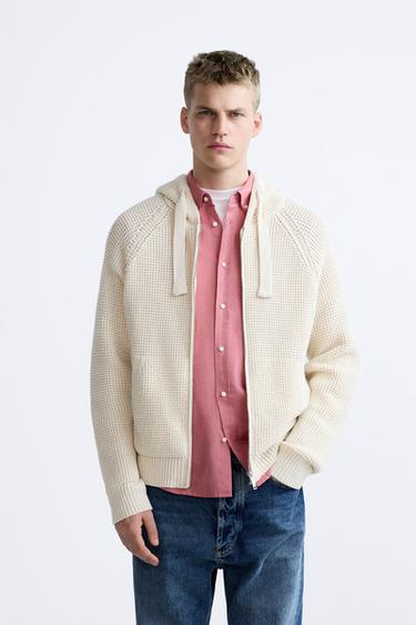 Koroshi Jersey de Punto Texturizado Color Crema para Hombre, de Color  Blanco, Talla L: : Moda