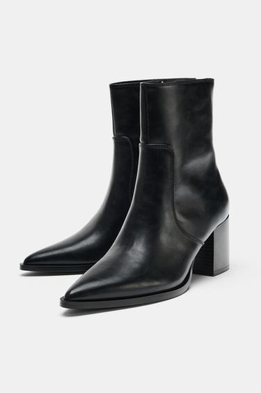 BLOCK HEEL ANKLE BOOTS — Black 2