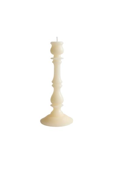 DECORATIVE CANDLE HOLDER CANDLE - أبيض الخاص بـ Zara