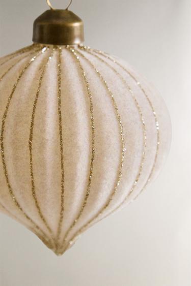 STRIPED CHRISTMAS TREE DECORATION - Sand by Zara - Image 2