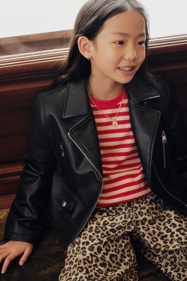 Zara 人造皮革騎士外套 - 黑色