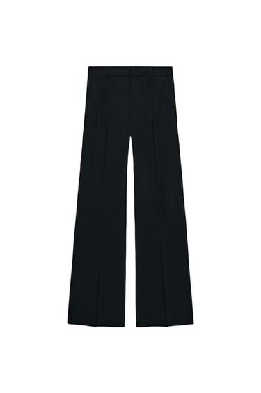 ワイドレッグ ハイウエストパンツ ZW COLLECTIONブラックZaraのワイドレッグ ハイウエストパンツ ZW COLLECTION - ブラック