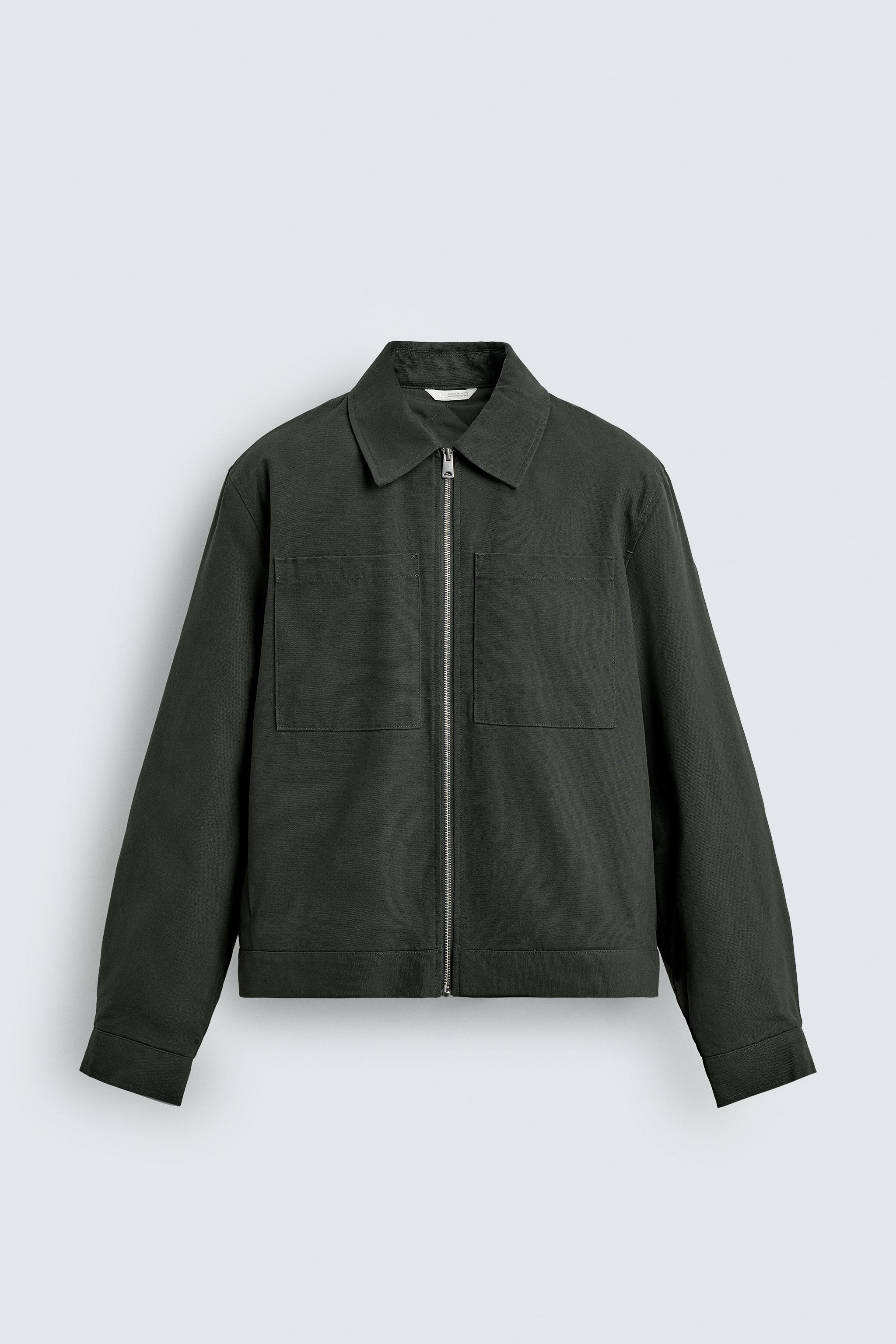 Zara QUILTED OVERSHIRT WITH POCKETS - thumbnail 8 of 9