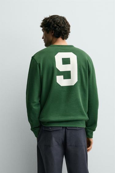 COMBINED PRINT SWEATSHIRT - Green by Zara