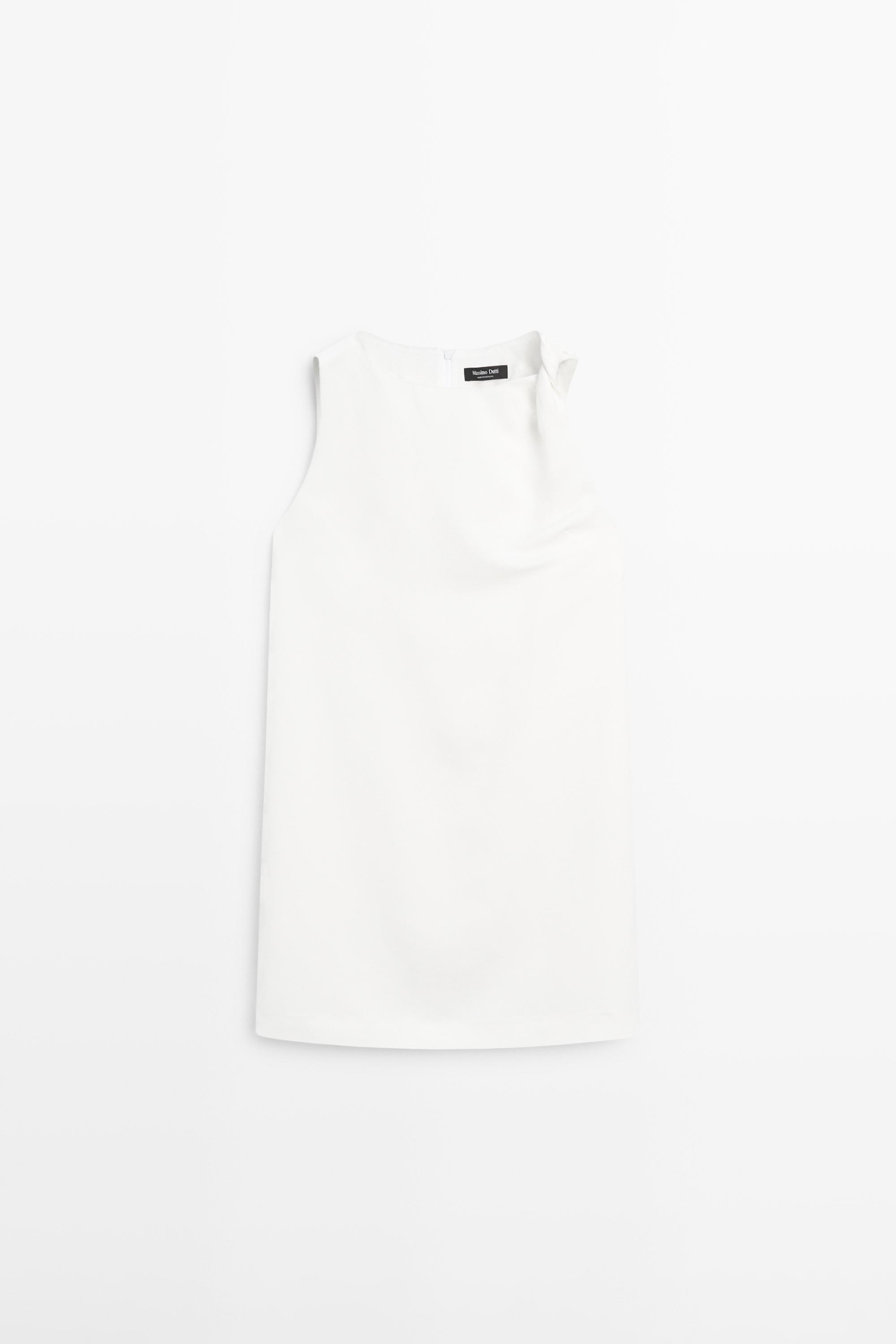 Mini dress with knotted strap detail