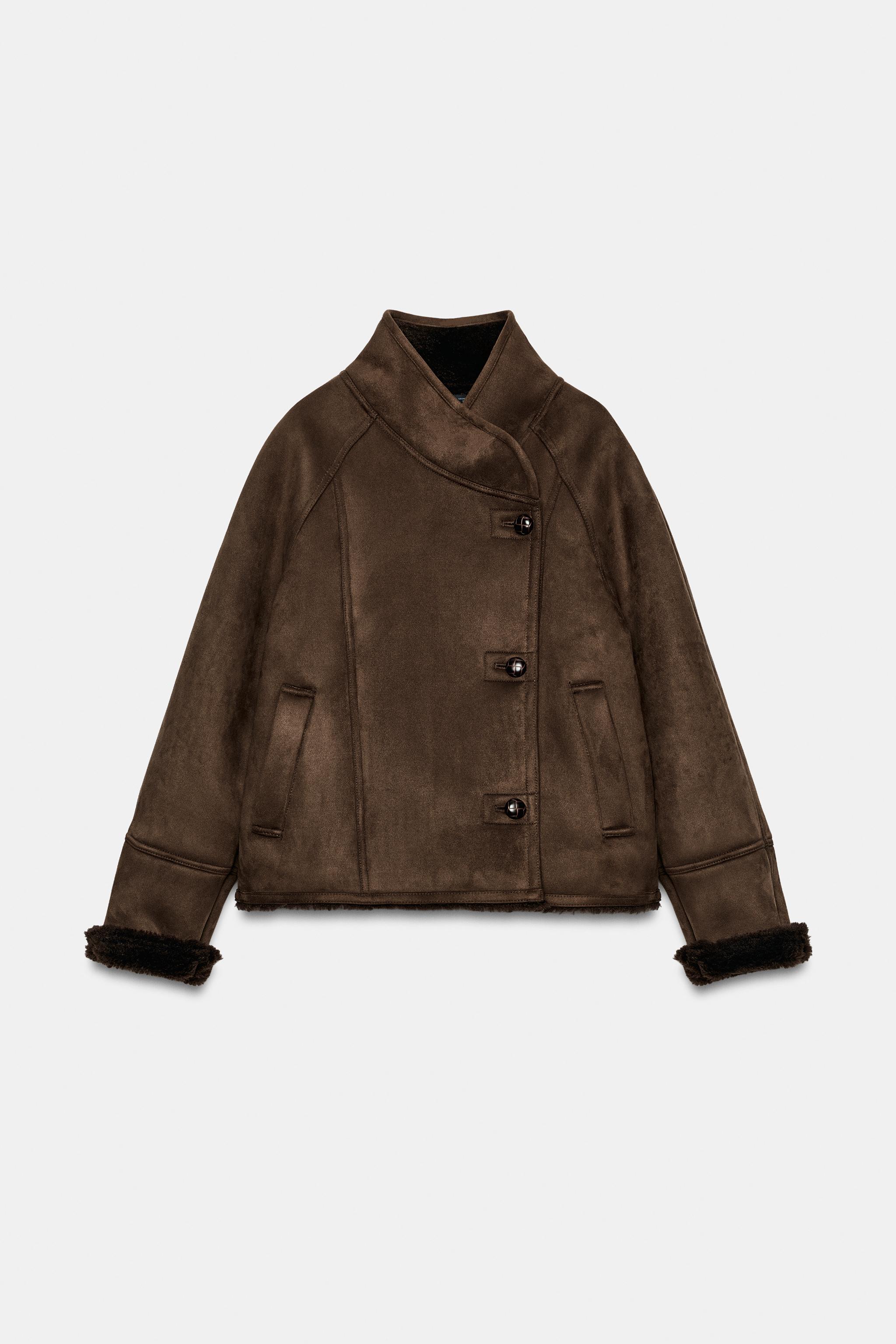 ZW COLLECTION COMBINED FAUX FUR EFFECT JACKET