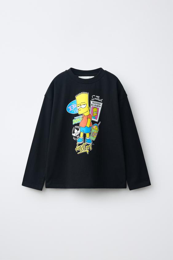 ФУТБОЛКА С ПРИНТОМ BART THE SIMPSONS™ — ЧЕРНЫЙ от Zara — изображение 0