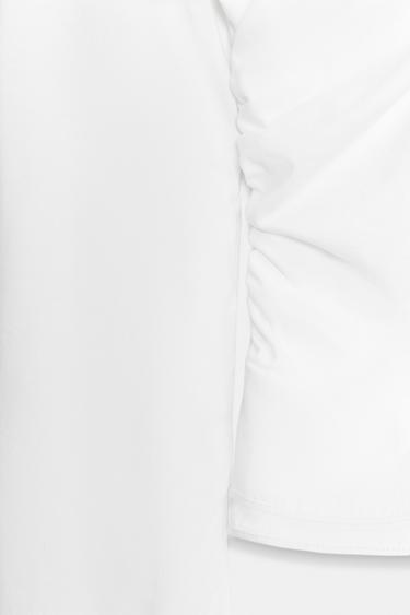 RUFFLED CONTRAST SHIRT - White by Zara - Image 5