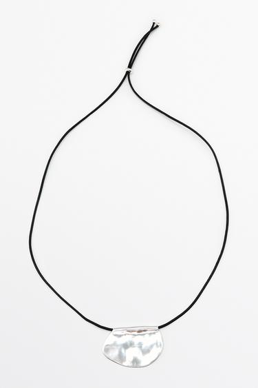 Zara Long dumpling-piece necklace - Silver