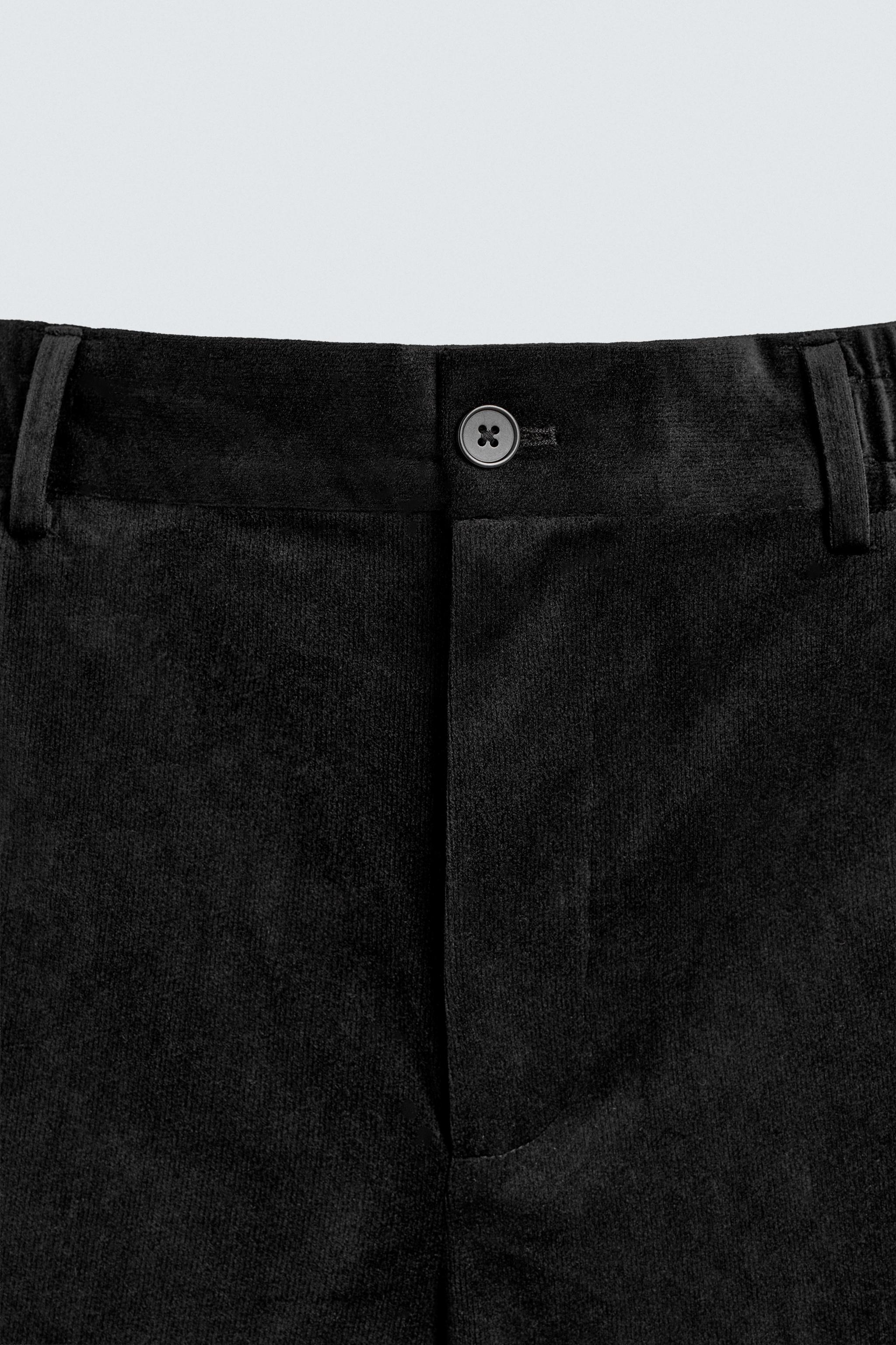 VELVET TEXTURED PANTS