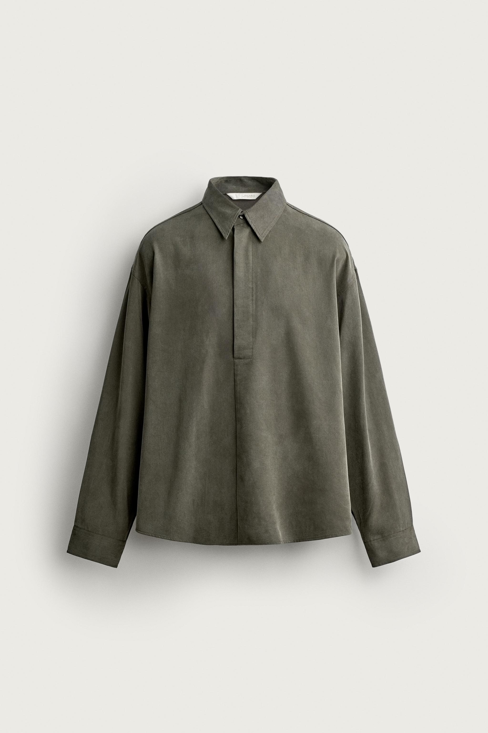 Zara DÖKÜMLÜ RELAXED FIT POLO YAKA T-SHIRT görsel 6