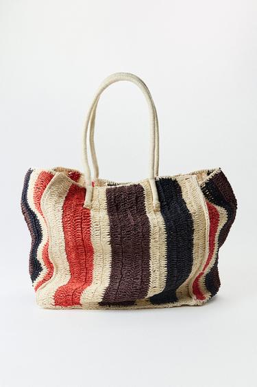 Zara WOVEN PRINT BAG - Multi-color