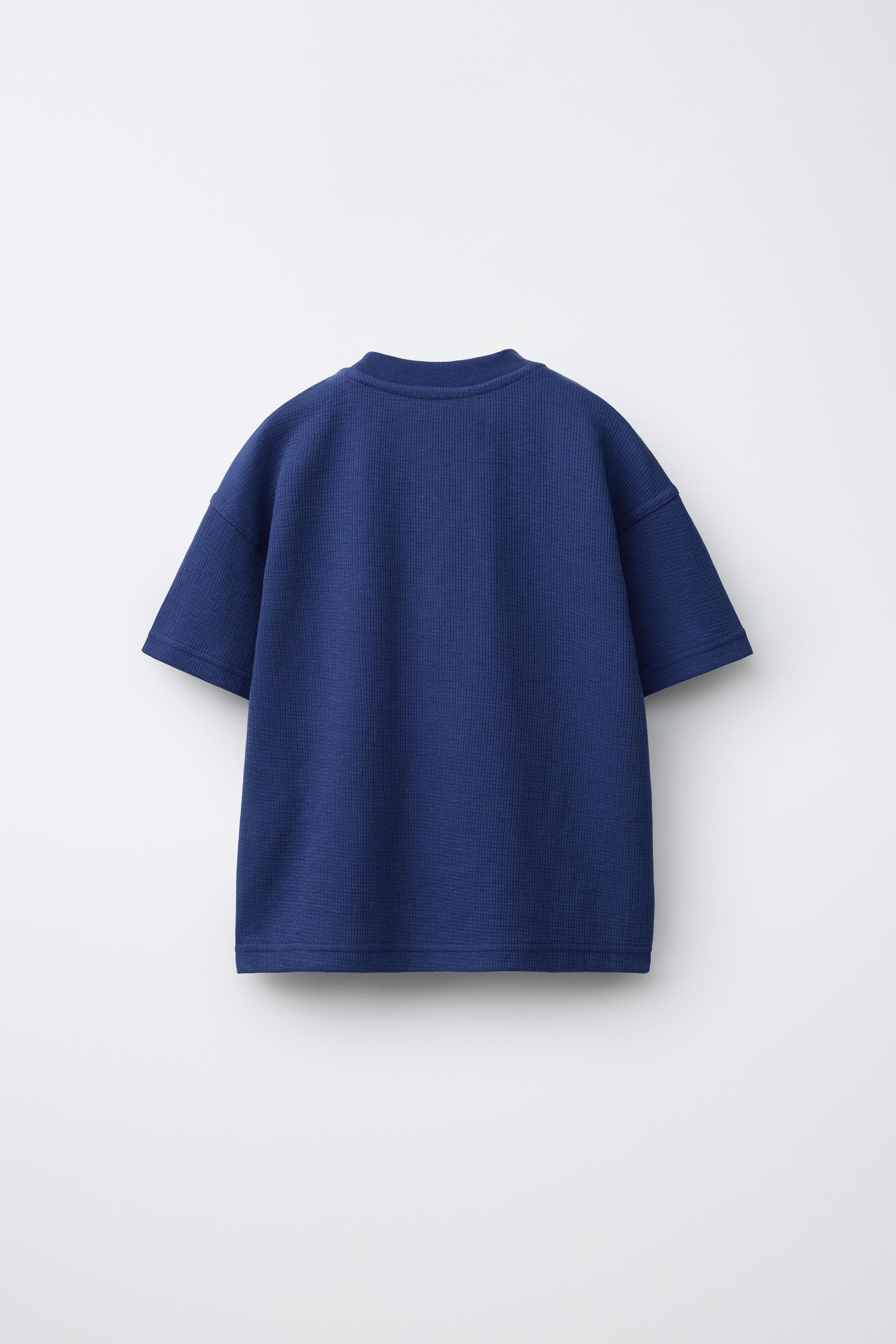 WAFFLE T-SHIRT AND BERMUDA SET WITH LABEL