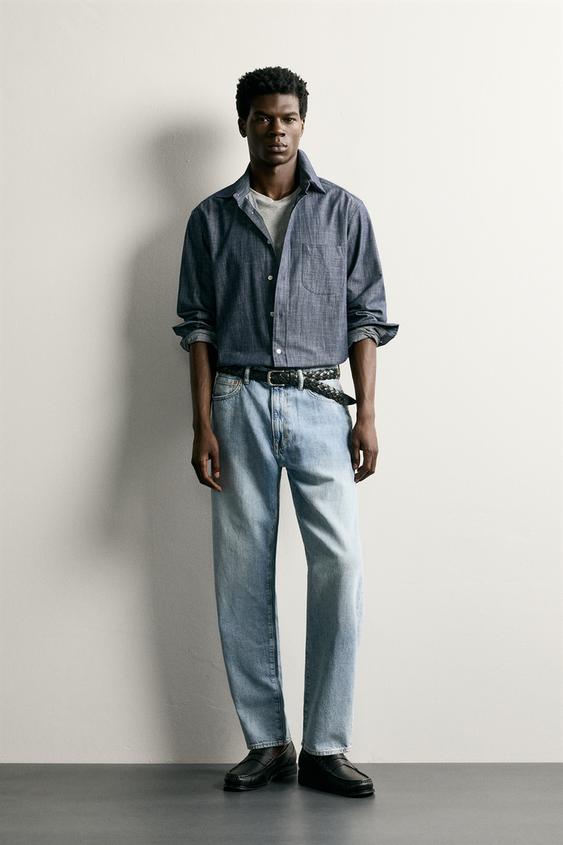 LIGHTWEIGHT REGULAR FIT JEANS - Light blue by Zara - Image 0