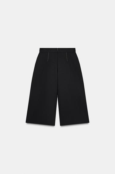BERMUDA LONG SURPIQÛRES CONTRASTE - Noir de Zara - Image 5