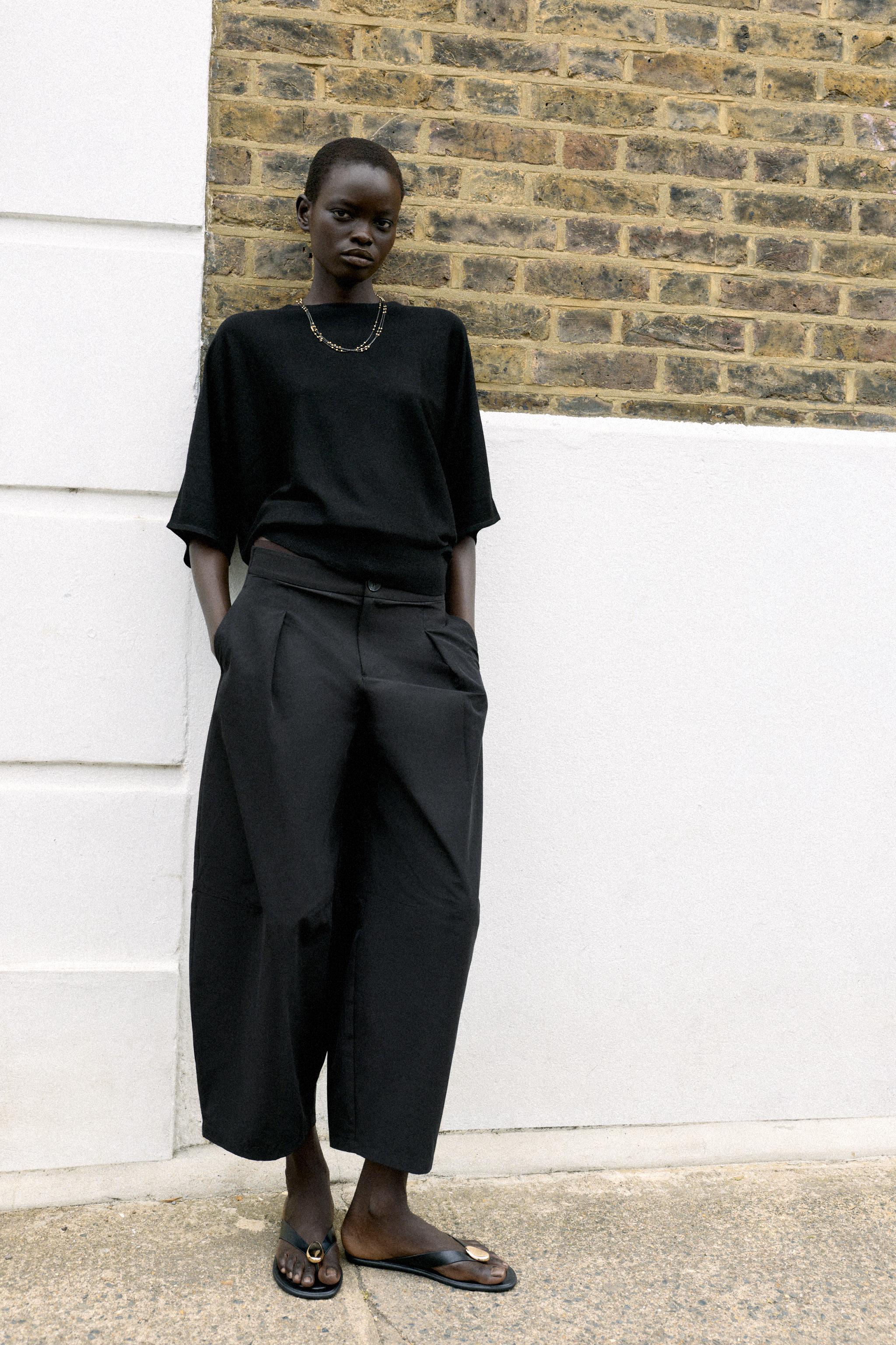 PANTALON BARREL EN POPELINE