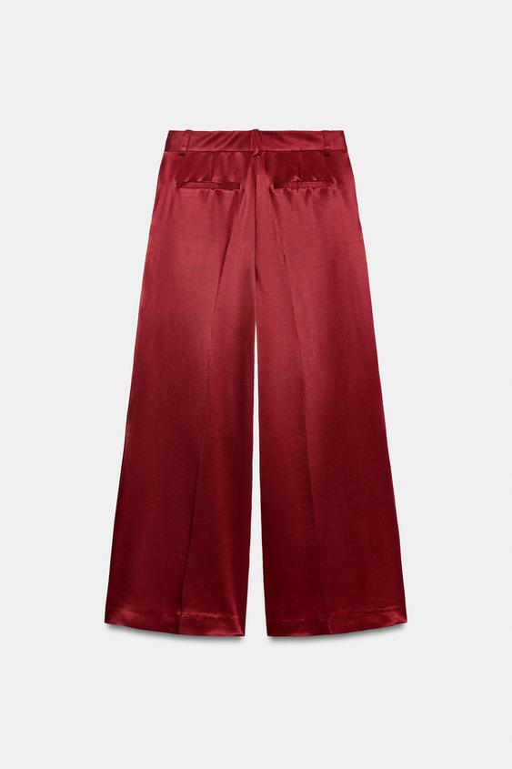 PANTALON FLUIDE LARGE - Bordeaux de Zara - Image 6