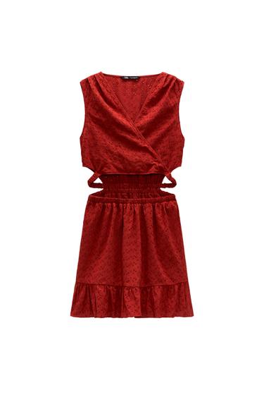 OPENWORK EMBROIDERED DRESS
