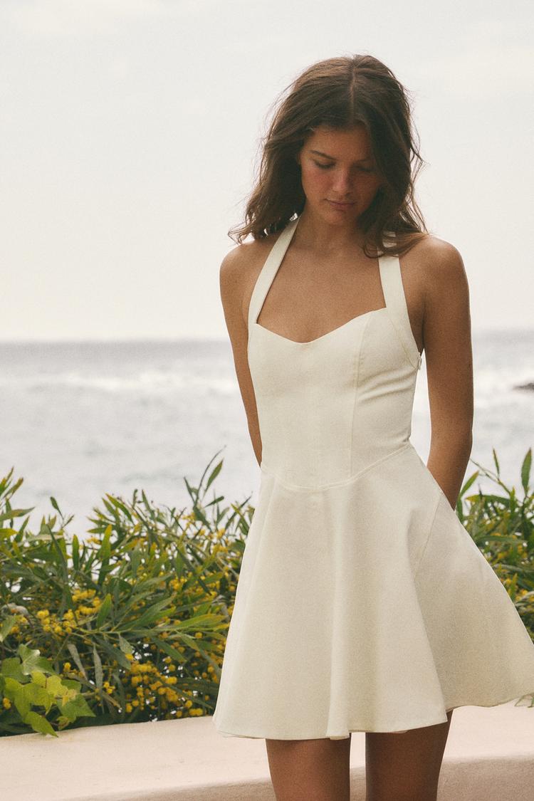 HALTER YAKA KISA ELBİSE