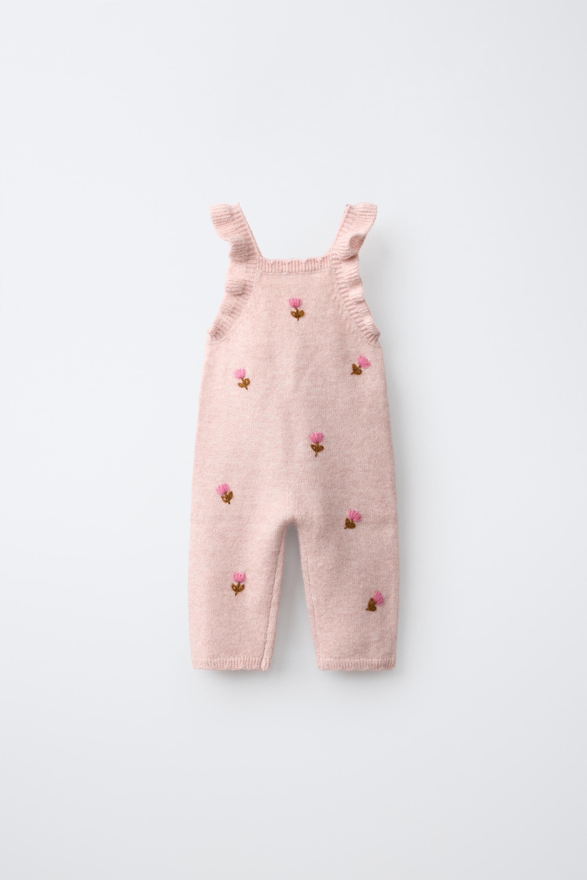 EMBROIDERED FLORAL KNIT JUMPSUIT