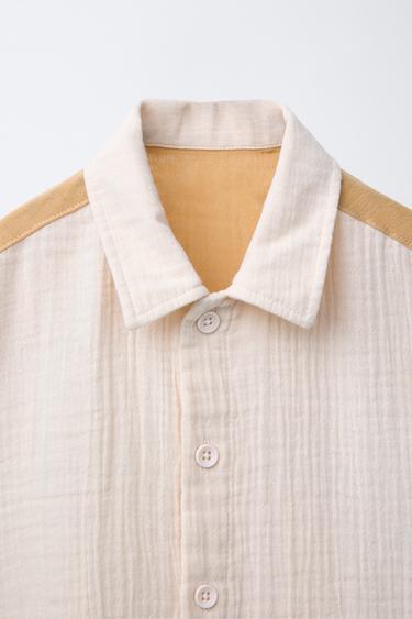 CHEMISE TEXTURÉE MULTICOLORE - Écru de Zara - Image 2