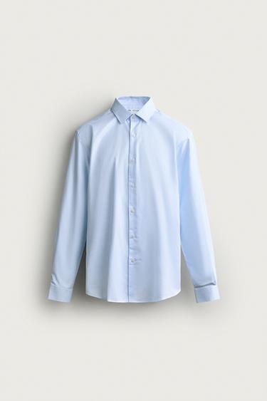 CAMISA SLIM FIT XADREZ - Azul-celeste da Zara - Imagem 0