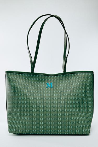 Zara PRINTED SHOPPER SHOULDER BAG - Multi-color