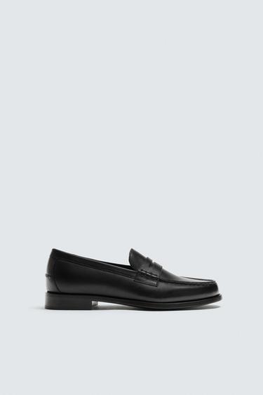 MOCASÍN PIEL ANTIFAZ - Negro de Zara