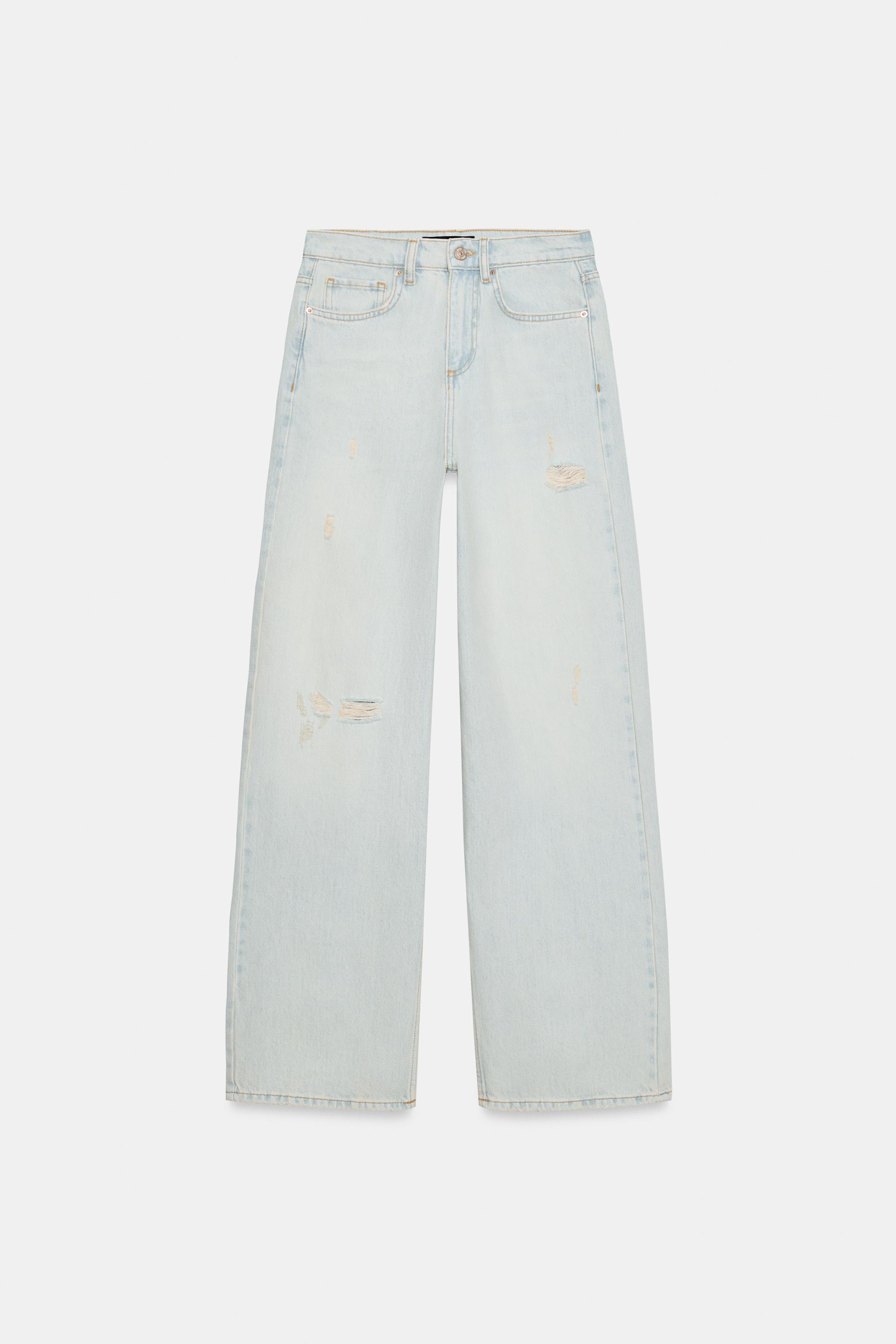 Z1975 MID-RISE RIPPED STRAIGHT JEANS