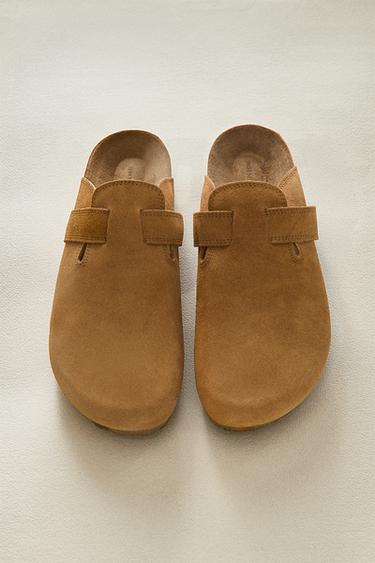 LEATHER CLOGS WITH STRAP - Brown by Zara - Image 6