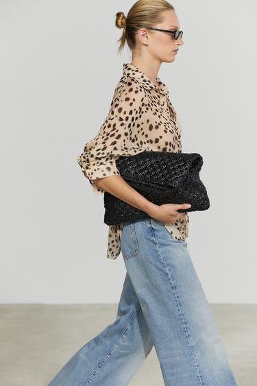 Chemisier fluide imprimé animal -  de Zara