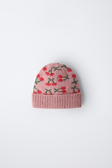 GORRO PUNTO CEREZAS - Rosa de Zara