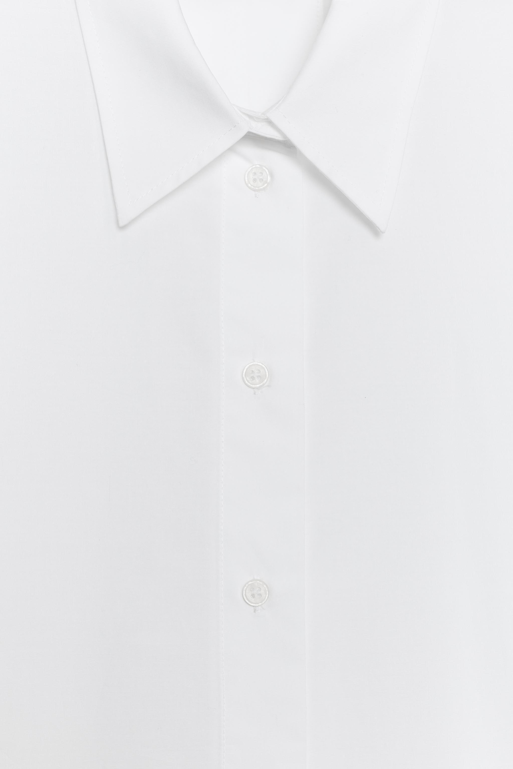 Женские рубашки Zara OVERSIZED POPLIN SHIRT — фото 7