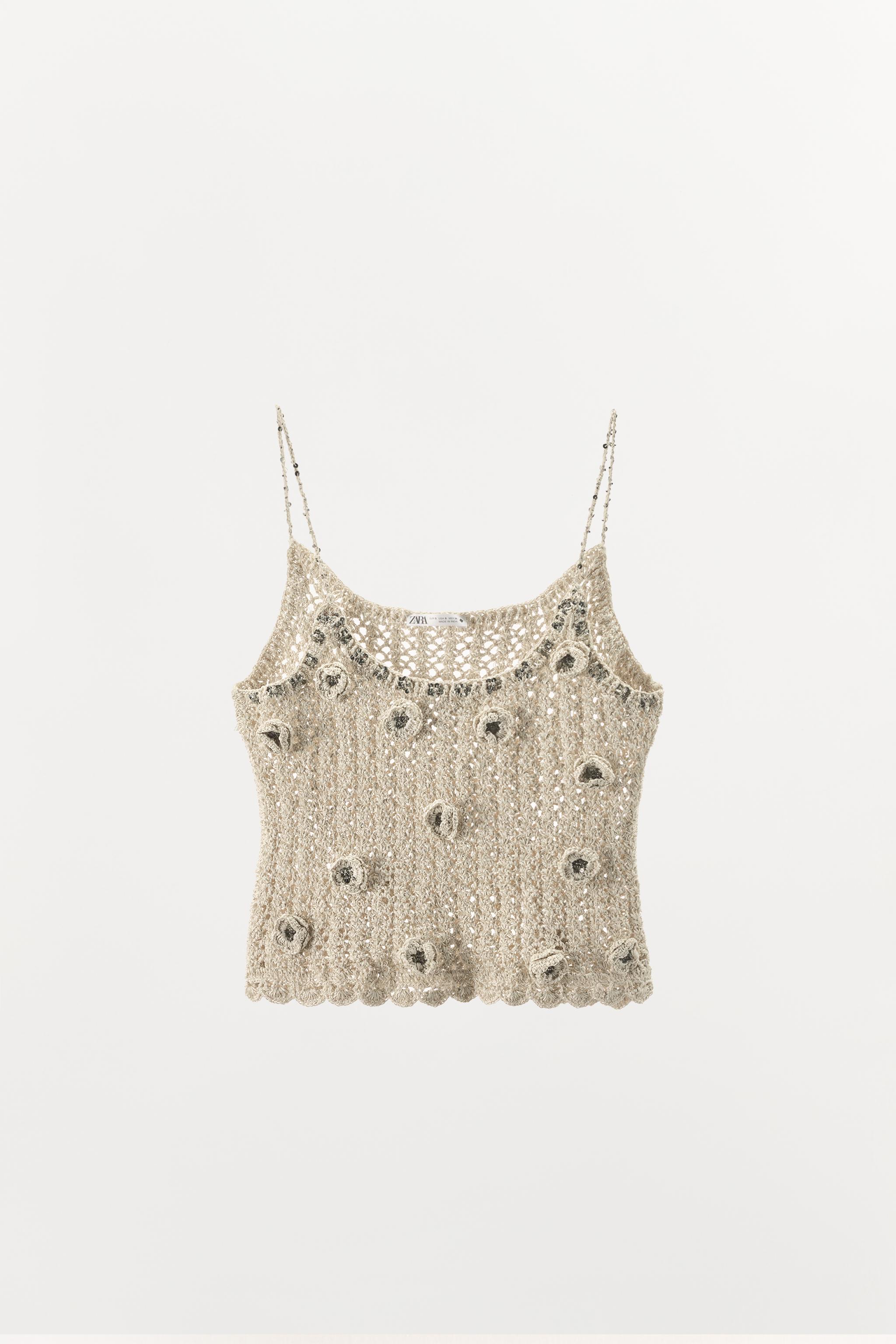 TOP CROCHET FLEURS EN RELIEF LIMITED EDITION