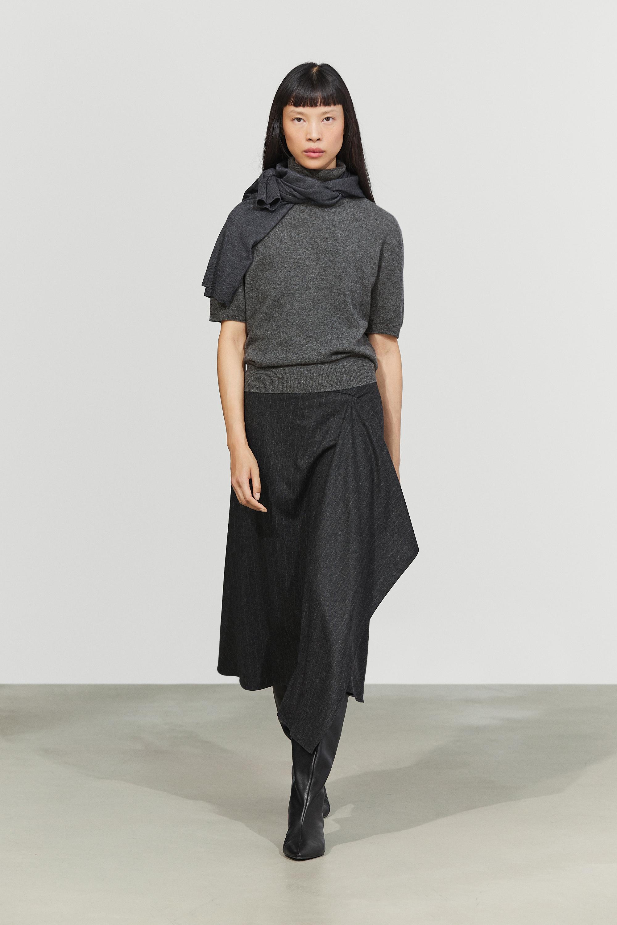 Pinstripe wrap midi skirt - 205 | ZARA United States