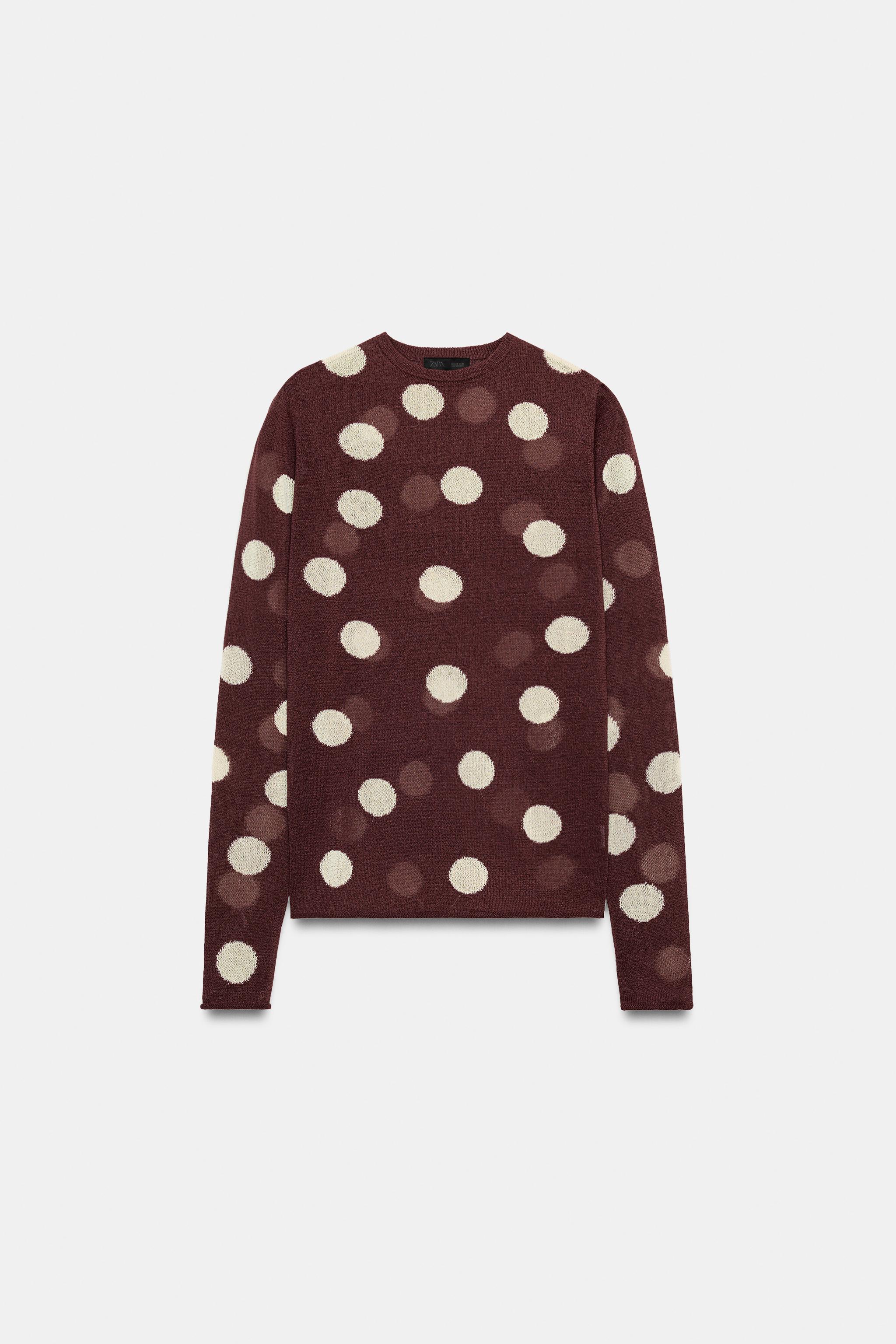 TOP EN MAILLE À POIS