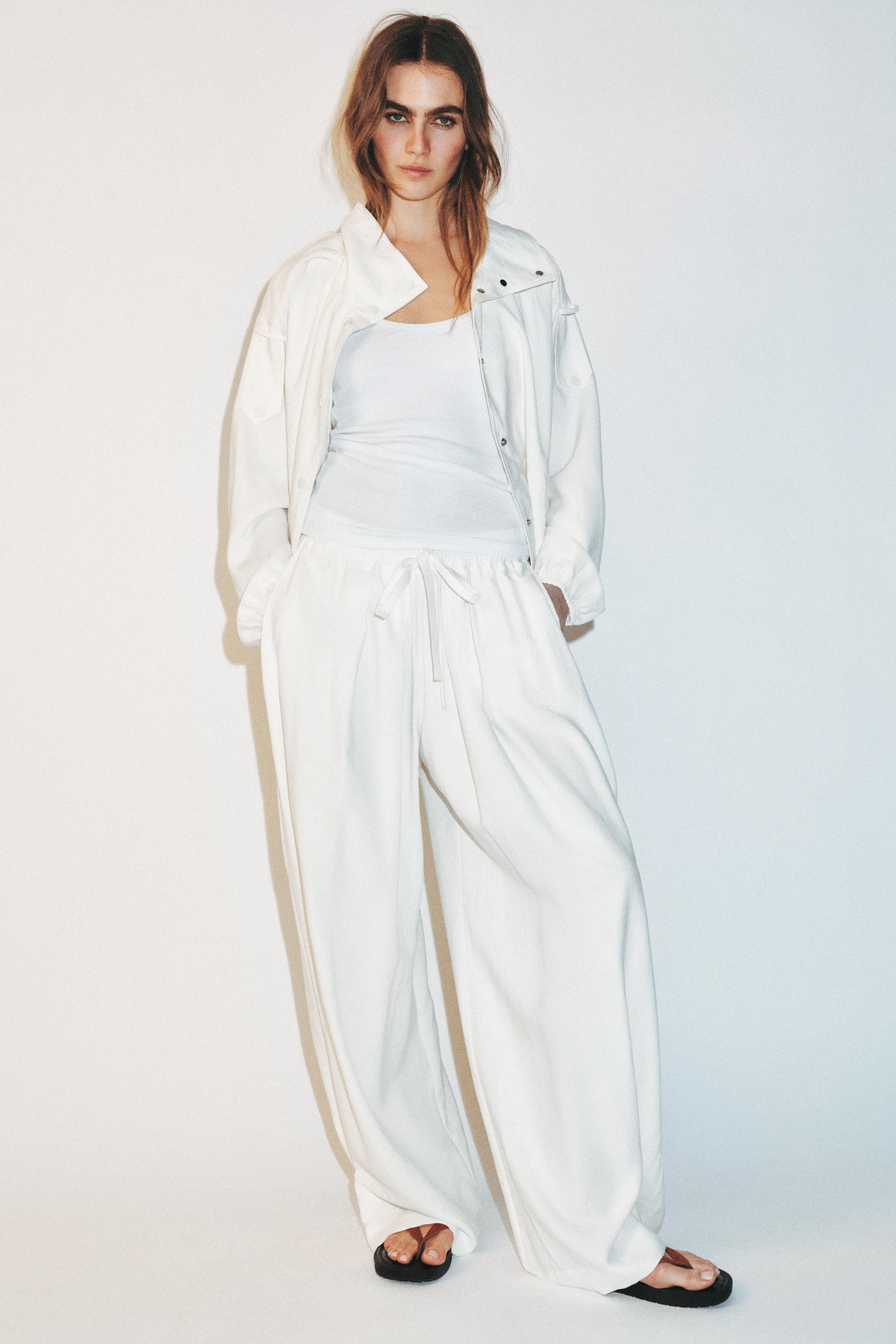 PANTALON FLUIDE À BAS AJUSTABLE