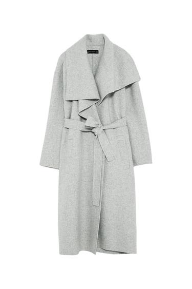 COAT WITH WRAP COLLAR