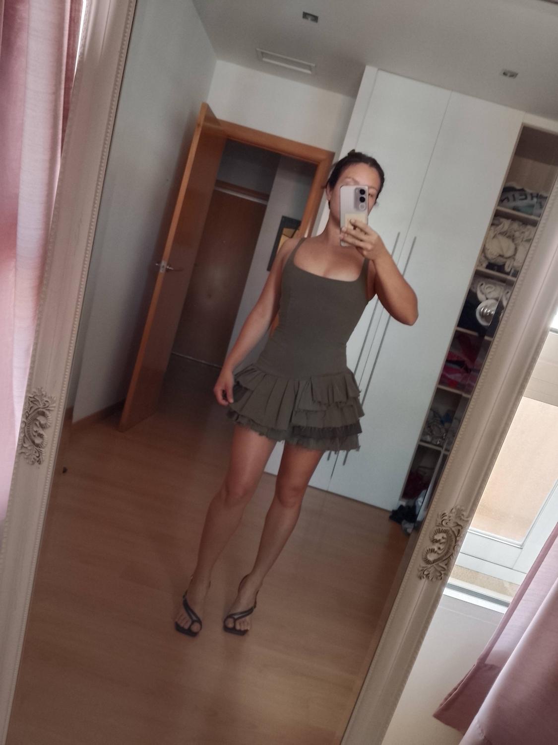 PLAYSUIT DRESS WITH CONTRAST BOX PLEATS - Image 7