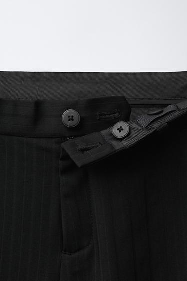 PINSTRIPED TROUSERS - Black by Zara - Image 2