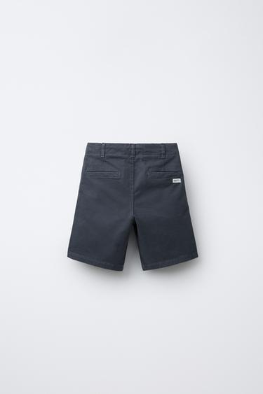 BASIC-CHINOBERMUDA IM SLIM-FIT - Blau / Stahlblau von Zara