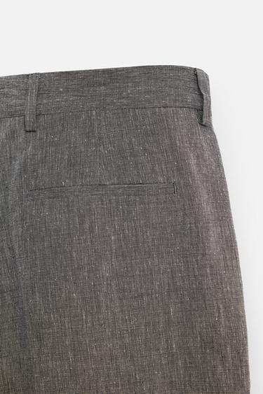 LIMITED EDITION TEXTURED SUIT TROUSERS - Grey by Zara - Image 5