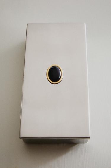 CAJA METAL PIEDRA - Plata oscuro de Zara